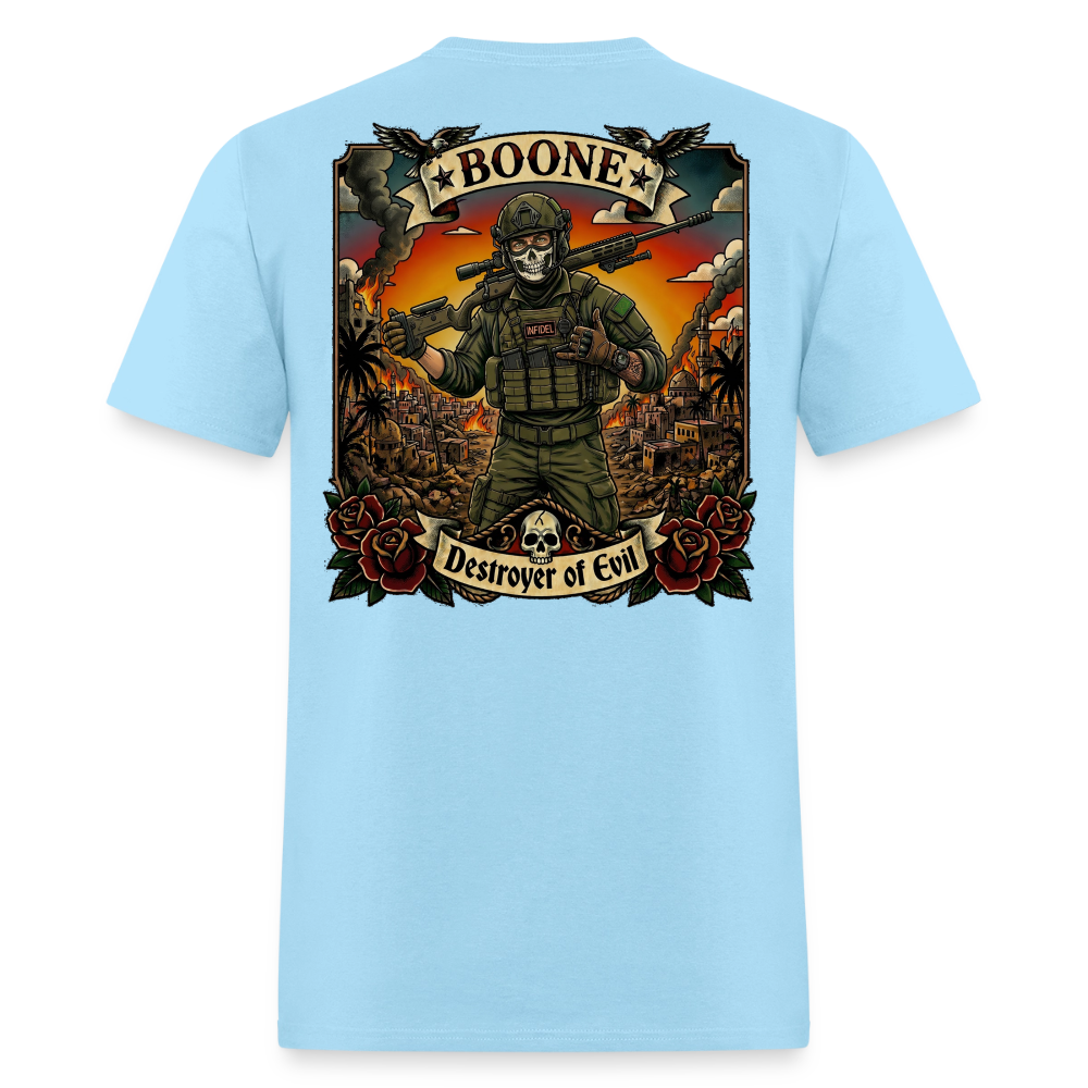 BOONE, DESTROYER OF EVIL - powder blue