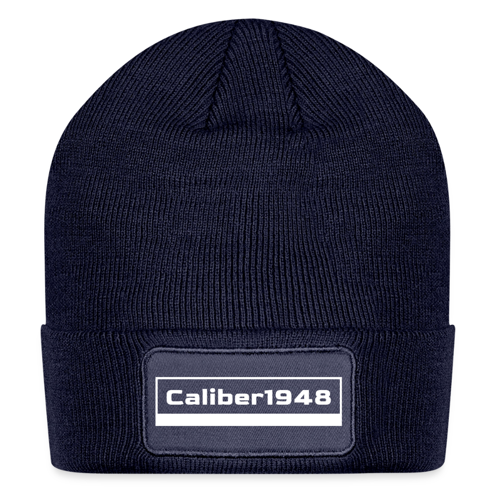 Caliber1948 Beanie WHITE Logo - navy